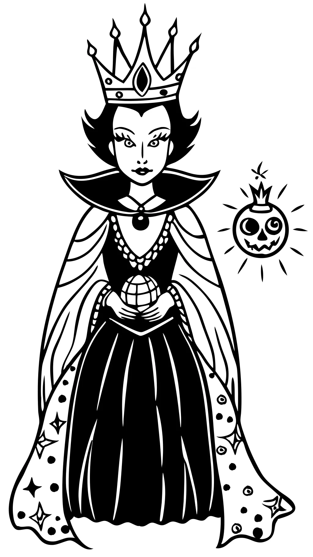 evil queen coloring page